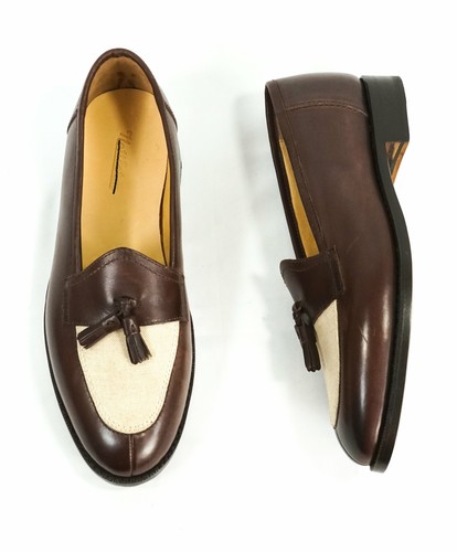 Leather Tassel Loafers Brown 