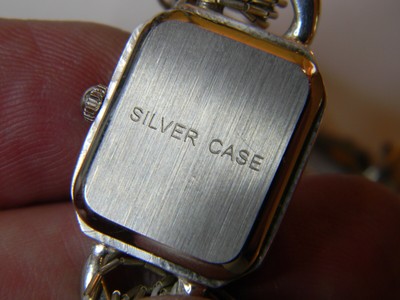 FINE VINTAGE NOS 925 STERLING SILVER QUARTZ LADIES WATCH  display picture 1