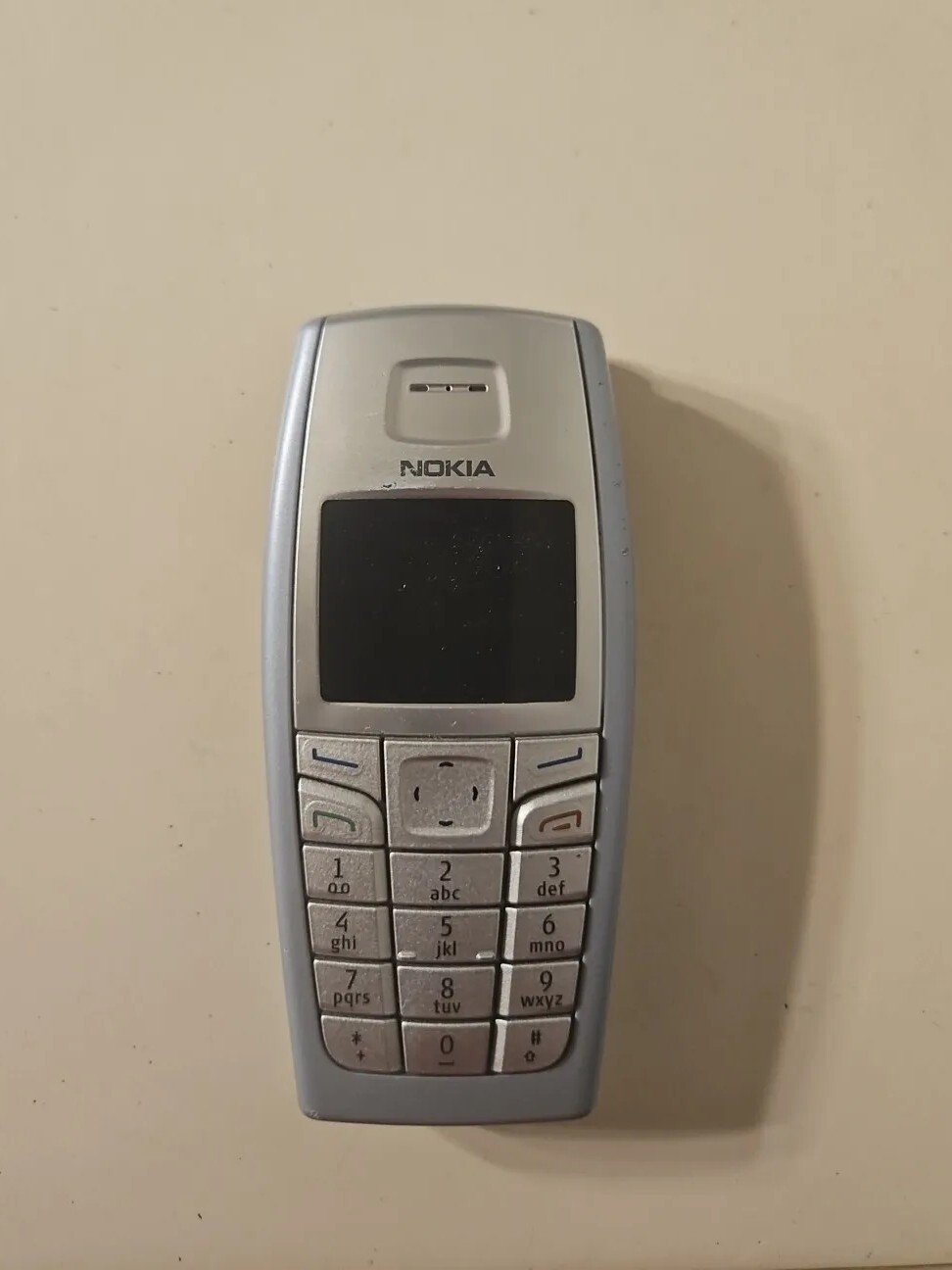 Nokia 6015i Cell Phone Blue Silver With New Car Power Cord Unlocked Vintage