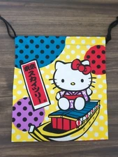 Hello Kitty Wink Kimono Japan GOTOCHI  Drawstring  Bag  Sanrio  Tokyo