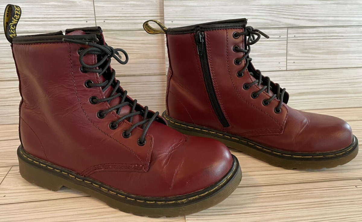 靴 Dr.Martens AirWair BURGUNDY US8 US5 Dr Martens Vintage Burgundy Leather Doc Martens Boots