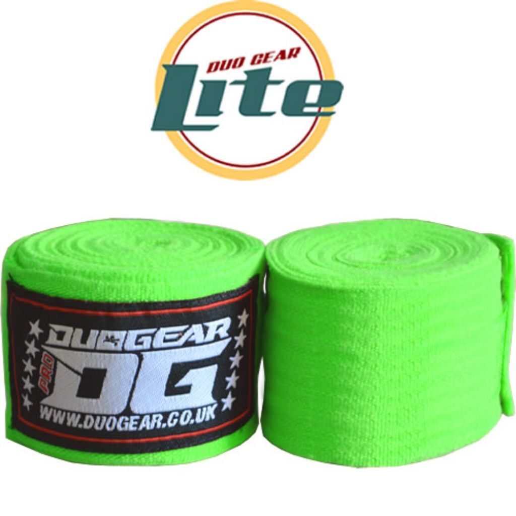 NEON GREEN LITE MUAY THAI BOXING MMA KICKBOXING WRIST HAND WRAPS