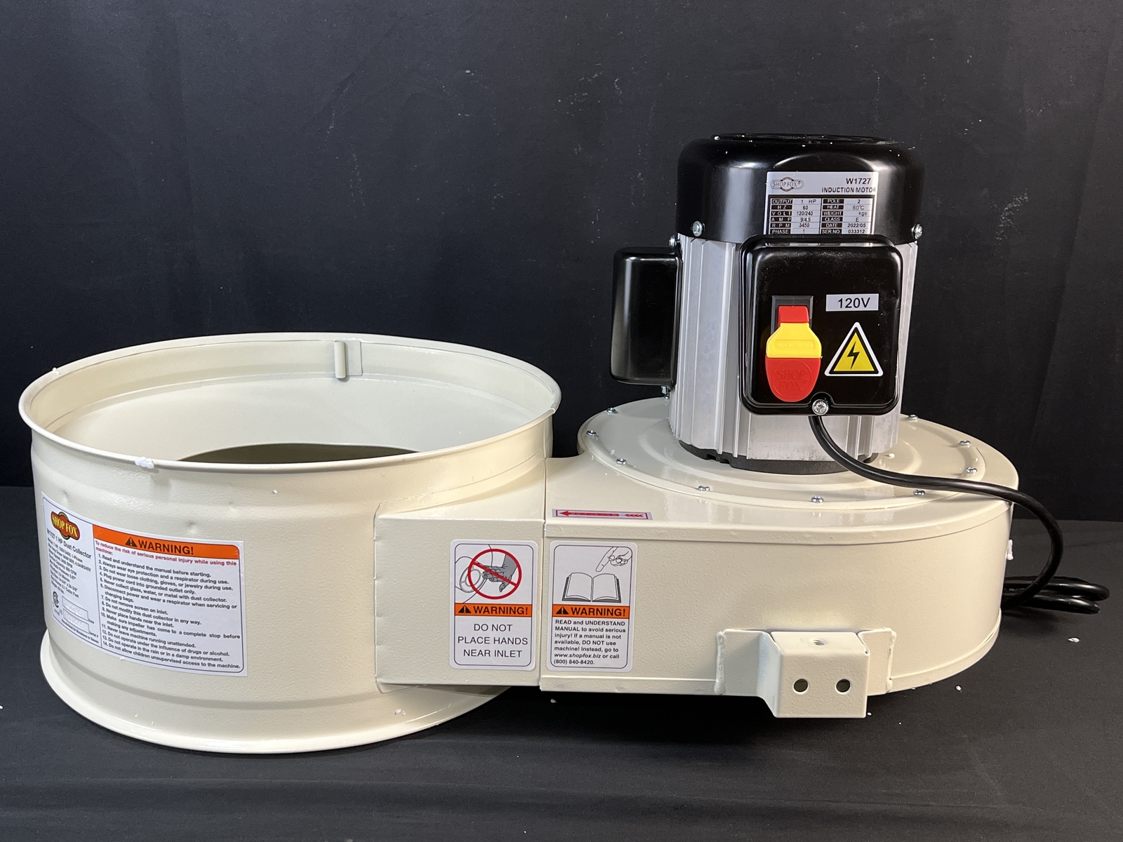 Shop Fox W1727 1 HP 800 Cfm Dust Collector New Open Box eBay