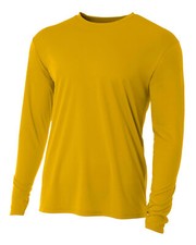3 Pack Of A4 NB3165 Youth Poly Long Sleeve Cooling Performance Crew T-Shirt