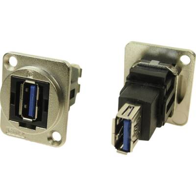 XLR Adapter USB A Buchse 3.0 auf USB A Buchse 3.0 Adapter, Einbau CP30205NM