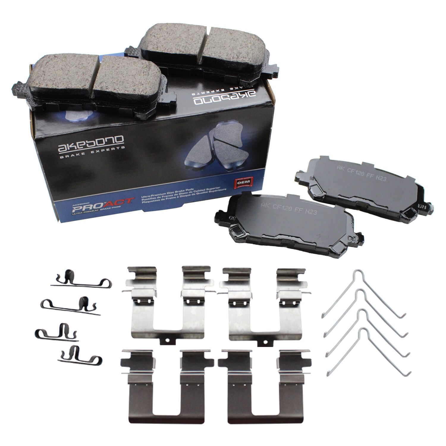 Akebono ProACT Rear Ceramic Disc Brake Pads ACT1281 For Honda Pilot Acura MDX