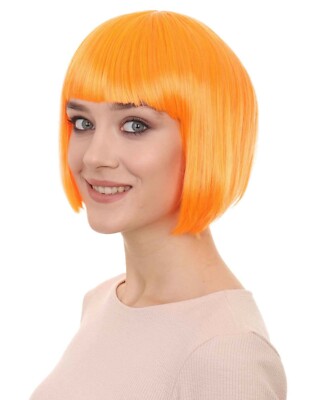 Women Bob Wig, Short Fancy Cosplay Halloween Wig, Premium Breathable Capless cap