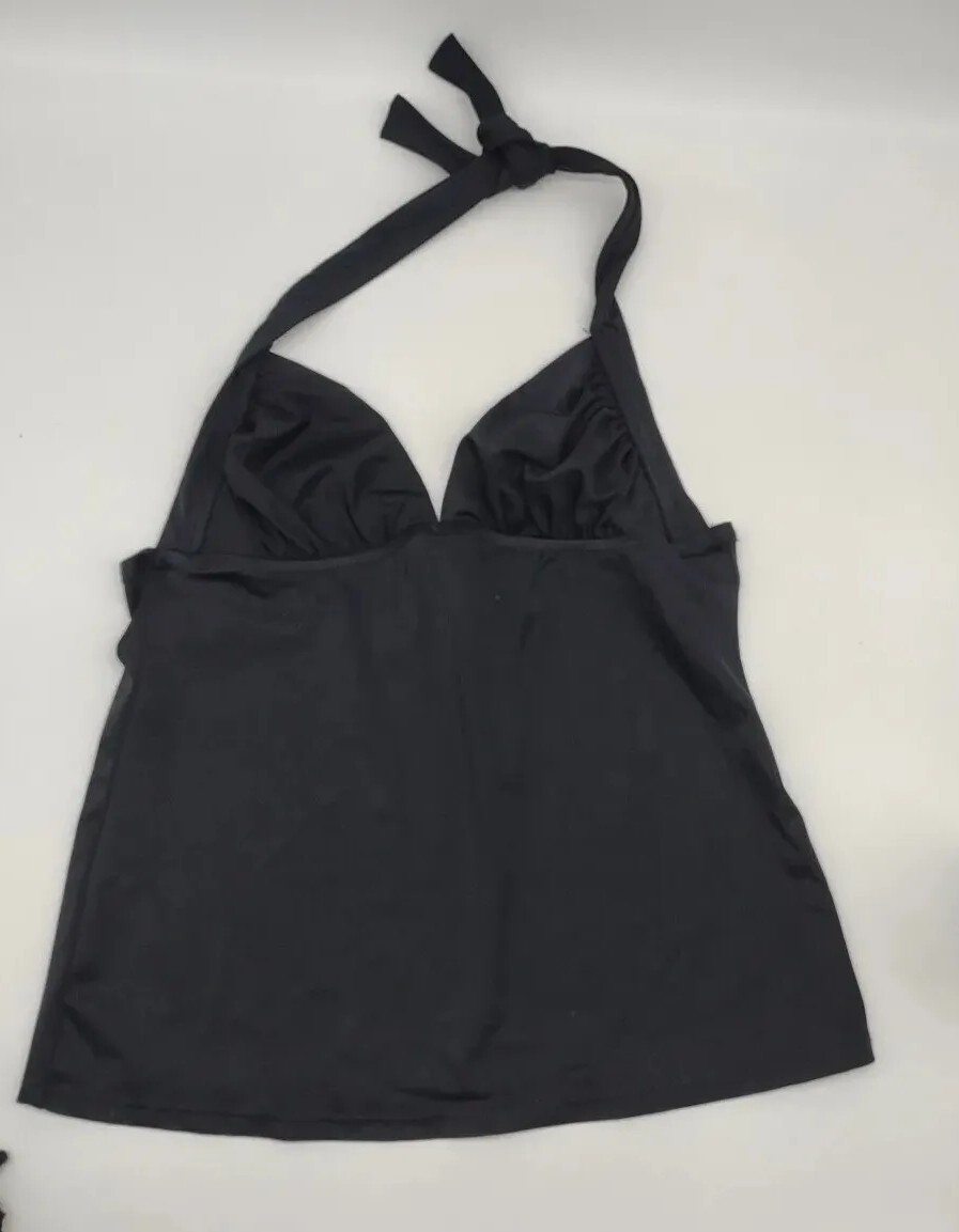 J Crew Tankini Swimsuit 2 Piece Sz Medium Top Sz Small Bottom Black