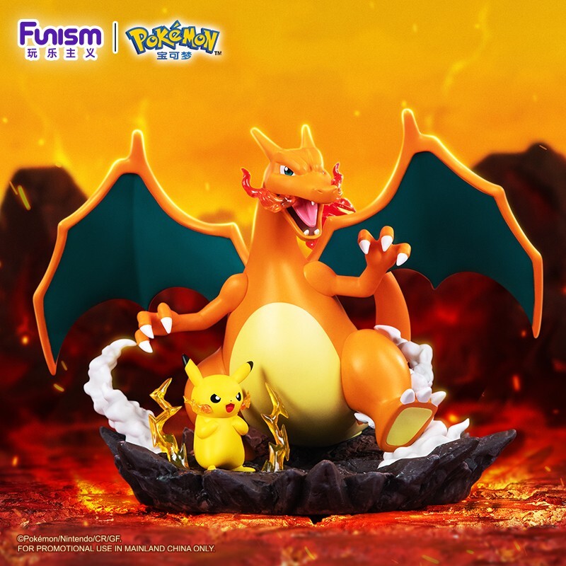 Pikachu And Charizard Prime Figure Funism Pokemon Statue