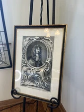 Portrait of Henry Bennet, 1st Earl of Arlington Etching Houbraken Framed