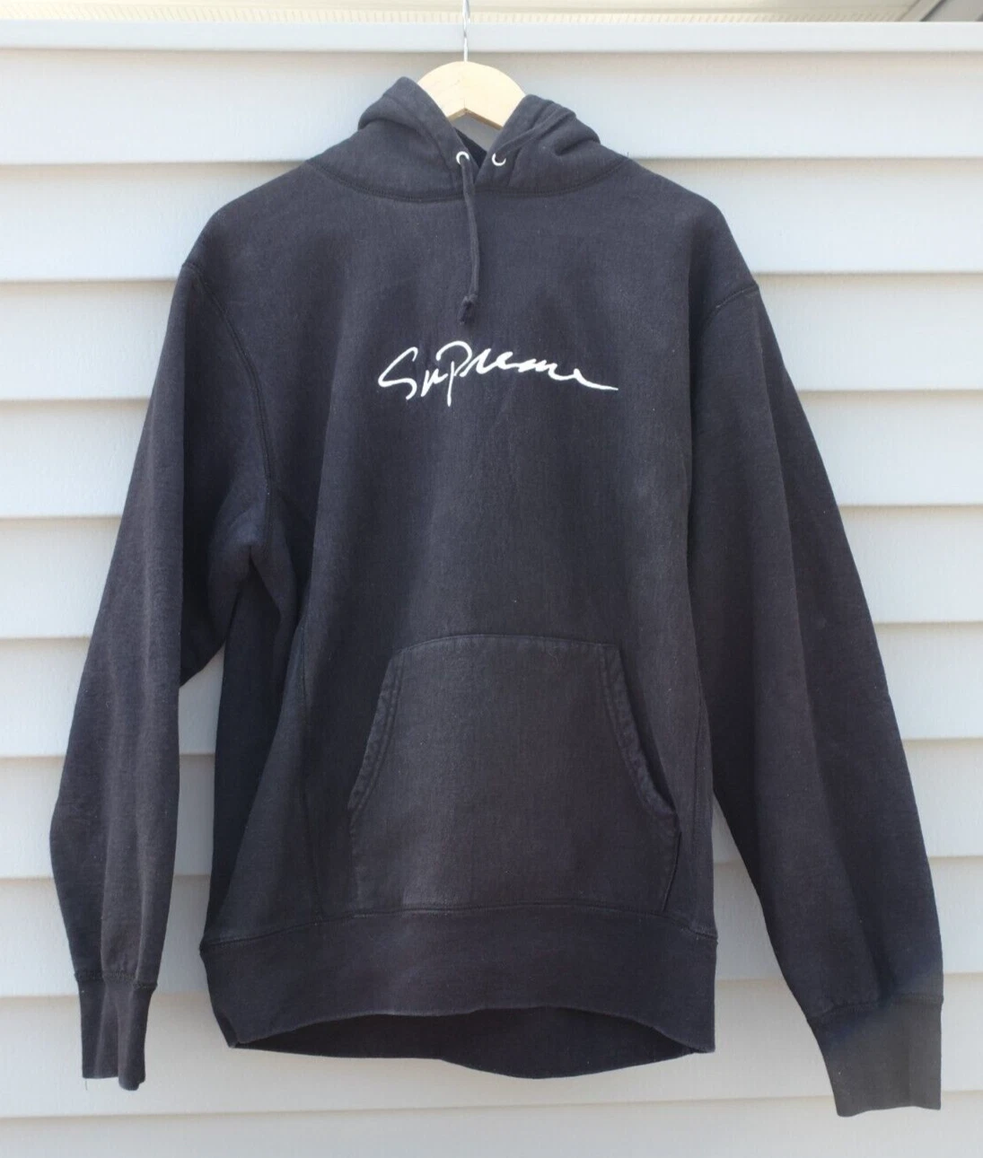 Sweat à capuche Supreme FW18 Classic Script taille L noir