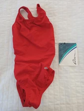 NWT Size 24 Dolfin Ocean Red Swimsuit Bathing Suit Swimwear