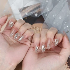 Women False Nails Fake Nails Full Cover Fake Nail with Glue Stick for Women