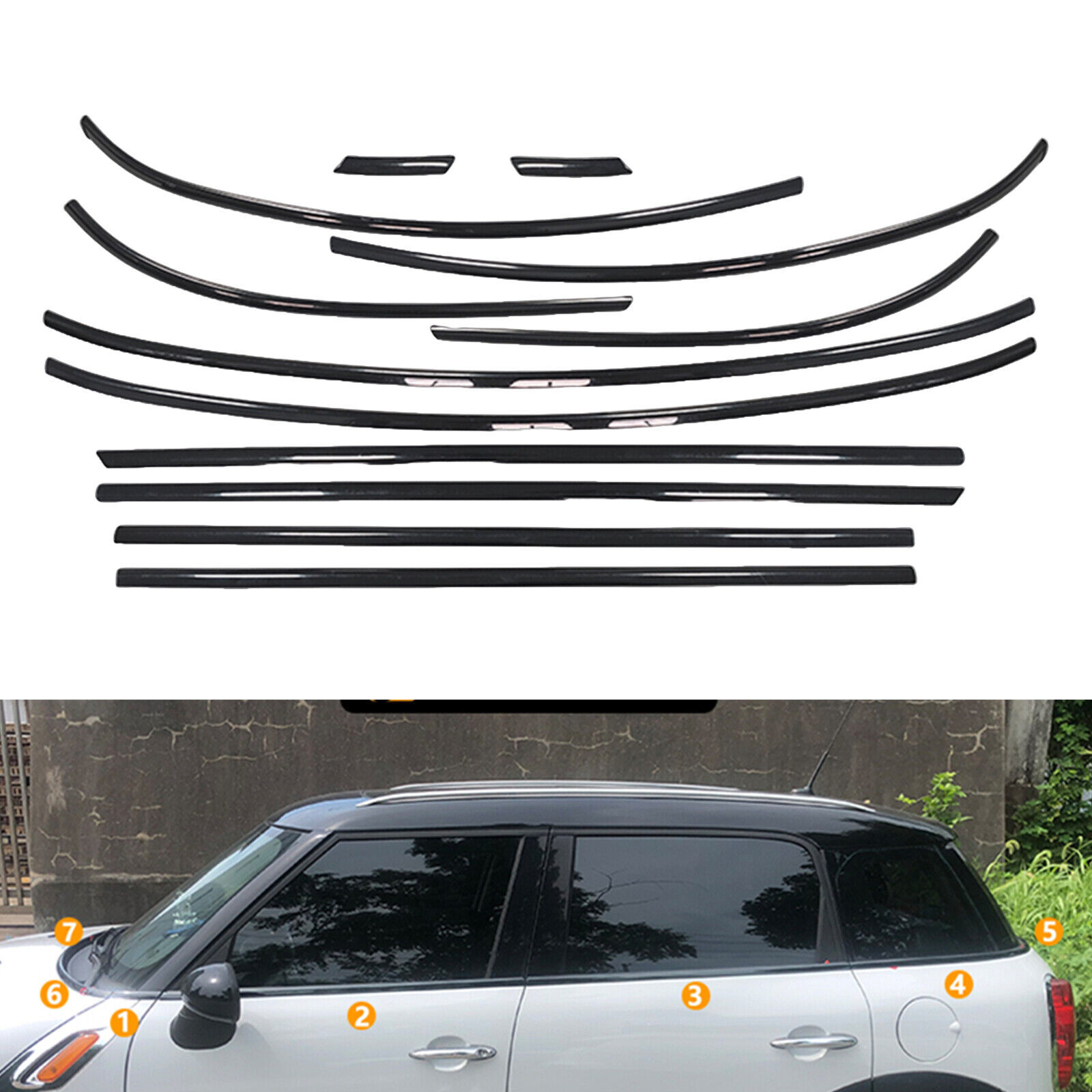 Mini Cooper R60 4-Door 2010-16 Window Weatherstrip Moulding Replacement