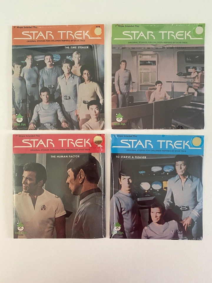 1979 Star Trek 45 RPM 7 Inch Vinyl Records - Complete Set of 4 - Imagem 2 de 4