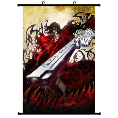 Pop Anime Poster Vampire Alucard Poster Wall Scroll Poster 60x90cm/24''x35''