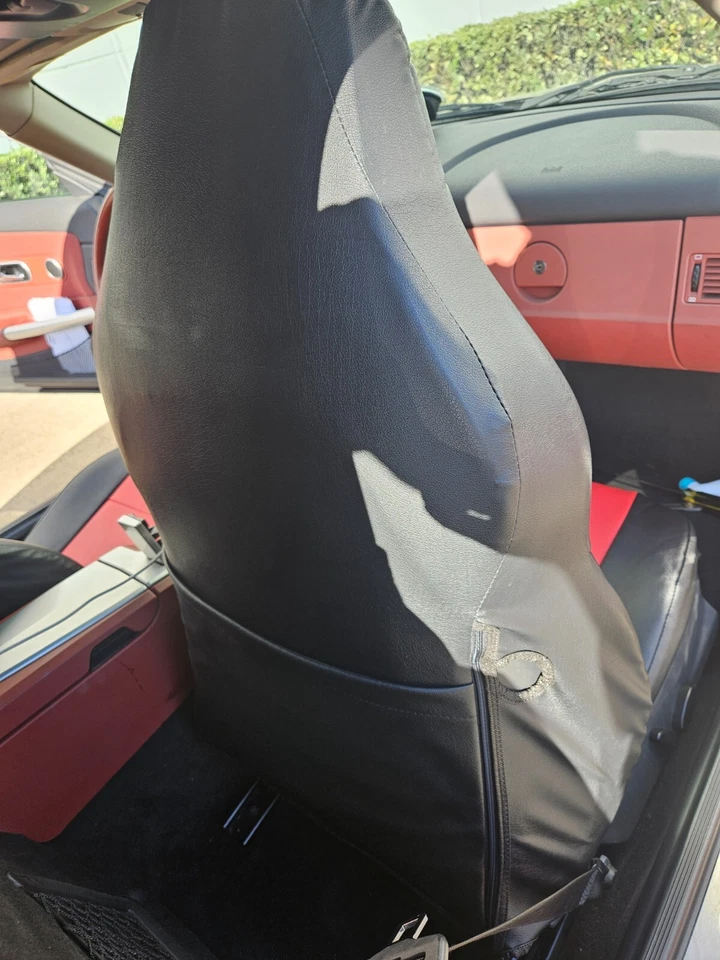 para CHRYSLER CROSSFIRE IGGEE S. CUERO AJUSTE PERSONALIZADO 2 FUNDAS ASIENTO DELANTERAS 13 COLORES Foto 3 de 4