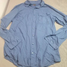 Alaskan Hardgear By Duluth Trading Co. Mens L Tall Blue Button-Up Shirt With...