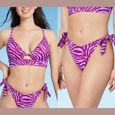 longline bikini top and high waisted bottoms