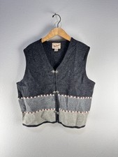 Woolrich Vintage Nordic Wool Vest Sz XL