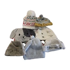 Lot of 7!! Toddler Hats Boys. Baby Essentials. Gerber. Rabit Bear Organic.