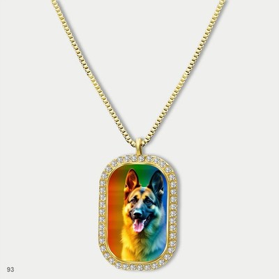 Amazing Cute German Shepherd Dog Breed Fashion Pendant Necklace Chain Graphic Do