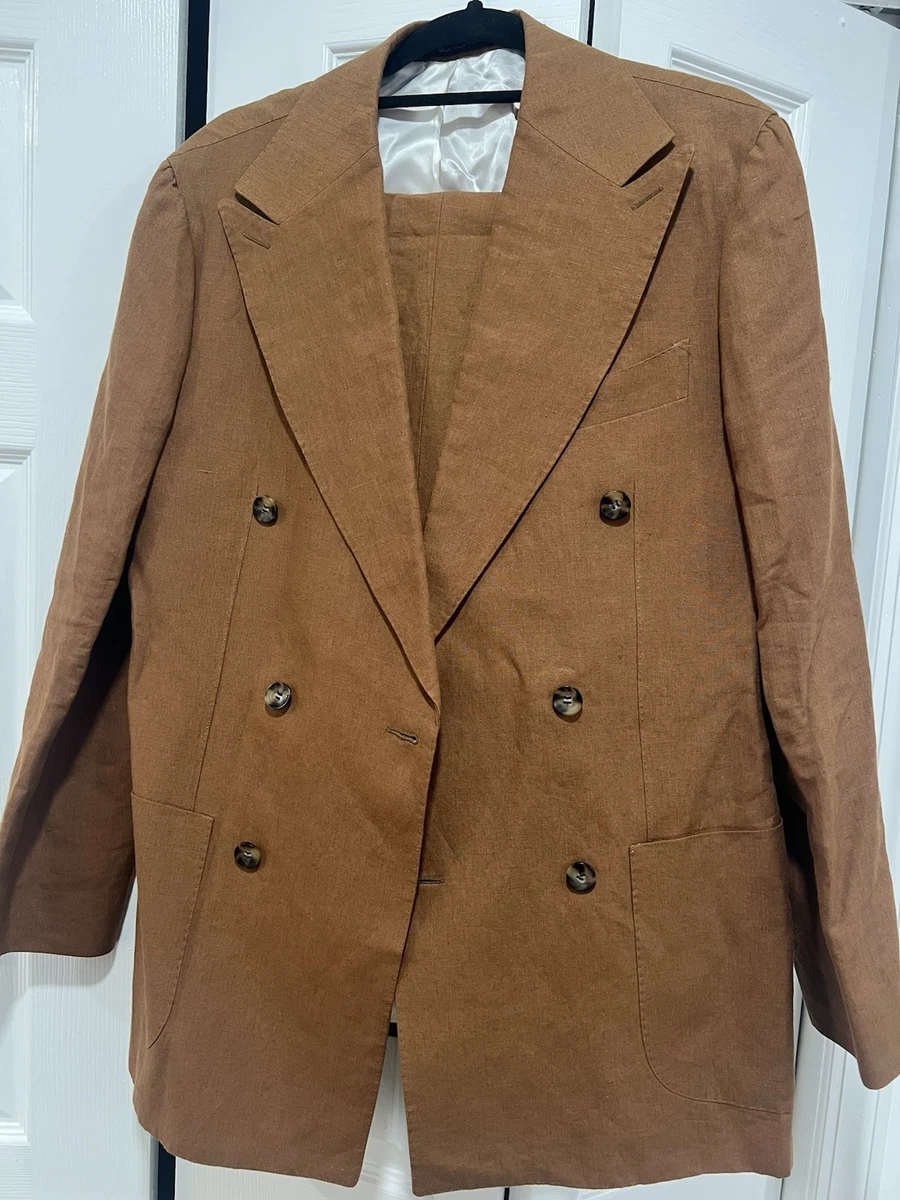 Linen Double-Breasted Suits & Blazers for Men for sale | eBay