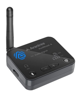 Avantree Audikast 4 - Auracast & Bluetooth TV Transmitter for Headphones & Selec