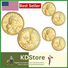 2000-D Sacagawea Dollar Coin Roll 25 Uncirculated Coins Mint State Gold Tone