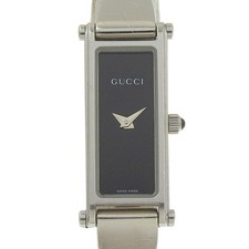 GUCCI Watches 1500L blackDial Stainless Steel Quartz Analog display Women