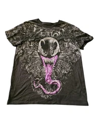 Marvel Venom Comic Spider Man Nemesis Graphic T-Shirt Athletic Fit Size L