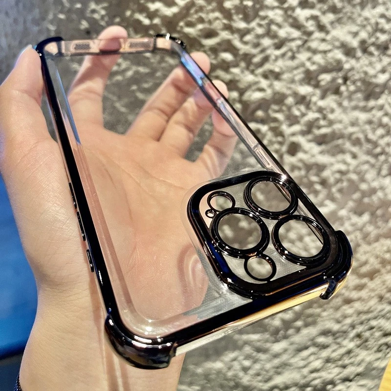 ShockProof Case For iPhone 16 Pro Max 15 14 13 12 11 Soft Plating Clear Cover - Image 4 of 4