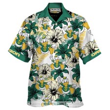 Oregon Ducks Hawaiian Shirt Summer Button Up Shirt For Men Beach Wear Short Slee