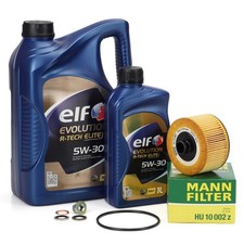 6L elf Evolution R-TECH ELITE 5W-30 MANN Ölfilter für RENAULT DACIA 0.9-1.3 TCe