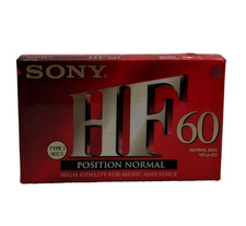 SONY HF60 TYPE I BLANK AUDIO CASSETTE TAPES (1998) BRAND NEW AND SEALED 