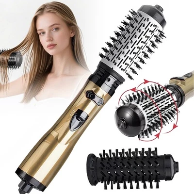 MARKENLOS 3 in 1 Heißluft-Styler & Rotierender Haartrockner Haartrockner Bürste Lockenstab