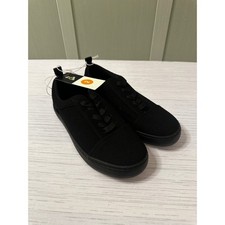 Art Class Garrett Kids Black Canvas Lace Up Sneakers Size 2 NWT