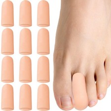 12 Pack Gel Toe Caps and Protectors, Silicone Protectors for Missing or M