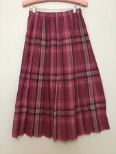 Vintage Appleseed's Pink Plaid Pleated Skirt Petite 8