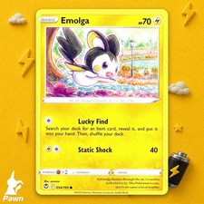 Carta Pokemon Tempesta Argento Emolga 54/195 TCG Fulmine Singola Trading Card