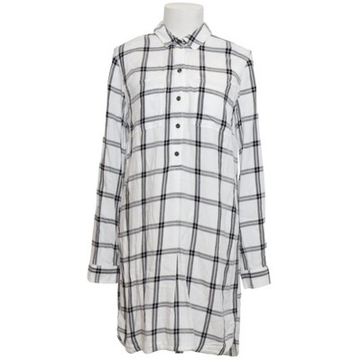 Old Navy, Flanellhemd, Größe: M, Weiß/Schwarz, Viskose, Karo, Flanell #Jtd