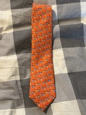 Brooks Brothers 346 Silk Tie Surfboards Swim Trunks Orange USA Made
