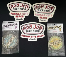 3 Ron Jon Surf Shop Stickers Decal Panama City Florida 2 Sex Wax Air Fresheners