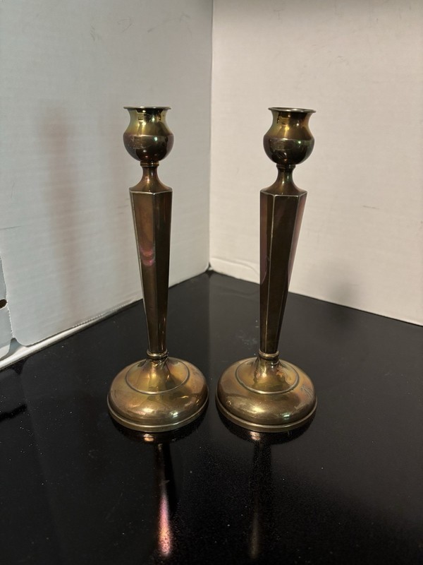 Vintage Sterling Silver Candle Sticks Weighted Set Of 2 #208