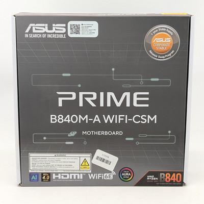 ASUS PRIME B840M-A WIFI-CSM MicroATX DDR5 AMD AM5 Motherboard 90MB1J20-MVAAYC