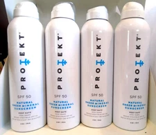 Protekt SPF 50 Natural Sheer Mineral Sunscreen Reef Safe 6 oz 4-PACK