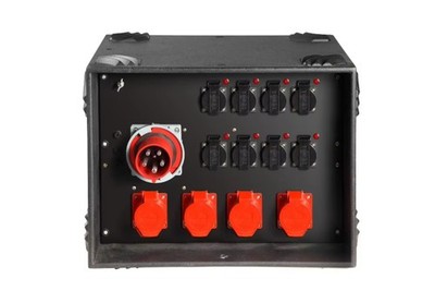 Professional 3-Phase CEE IP44 Waterproof Power Distribution Box with Rack Mount 