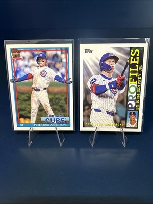 Pete Crow-Armstrong 2x Inserts 2026 Topps, Profiles & Throwback retro 75th, Cubs