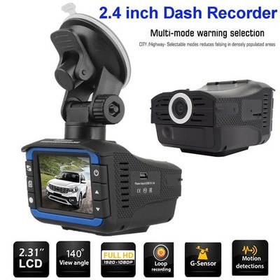 2IN1 Anti Radar Laser Police Detector Speed Car Recorder Dash Camera Night 2025