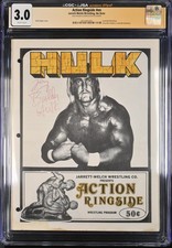 Terry Boulder 1978-79 Action Ringside Program Signed CGC 3.0 JSA Auto Hulk Hogan